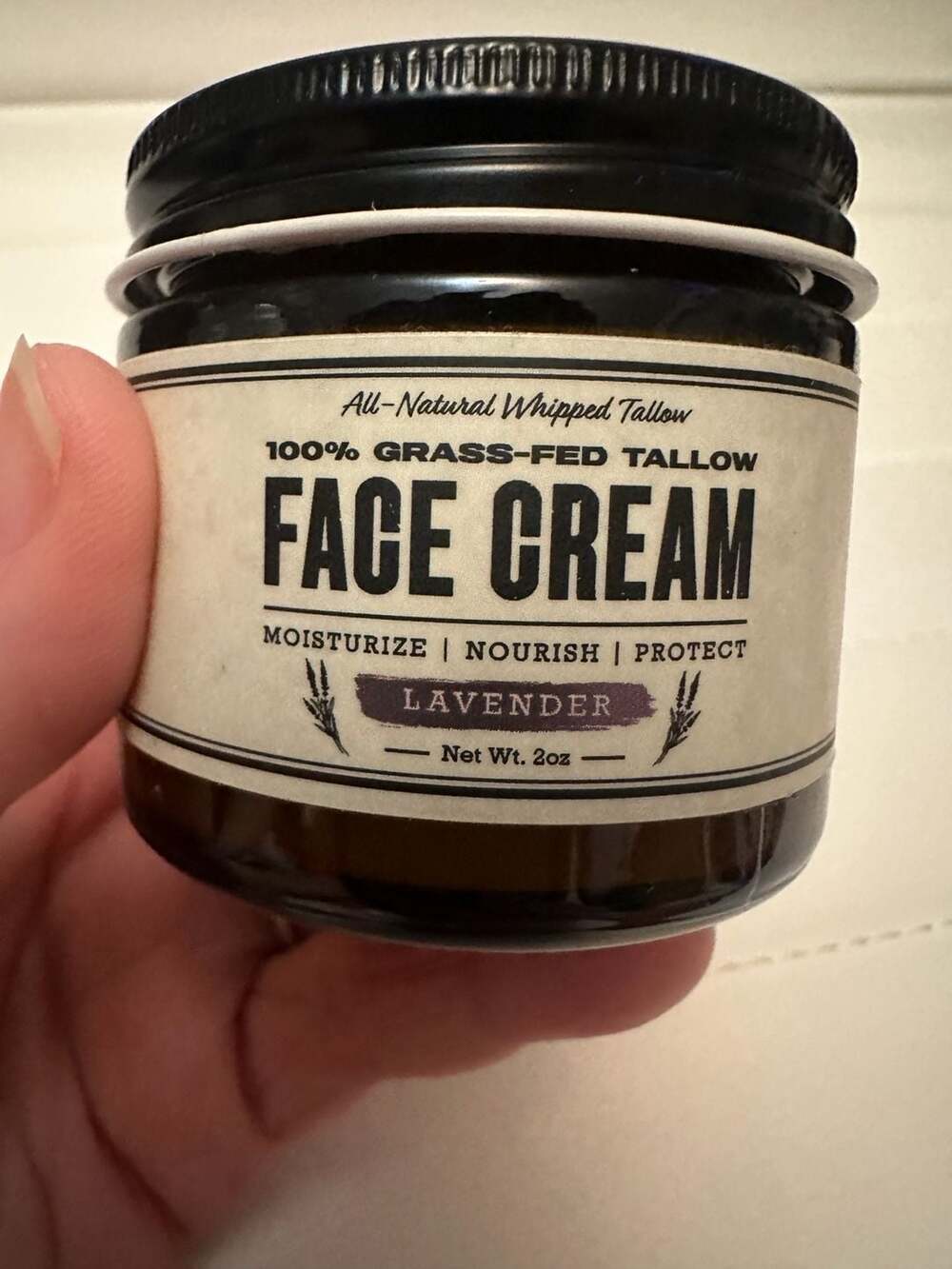 McBee Farm & Cattle Co. All-Natural Whipped Tallow Face Cream Lavender 2oz